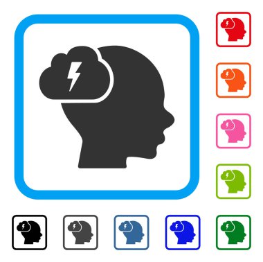 Çerçeveli simgesi beyin fırtınası