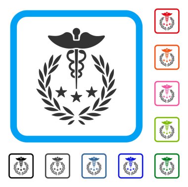 Caduceus Logo Simge çerçeveli
