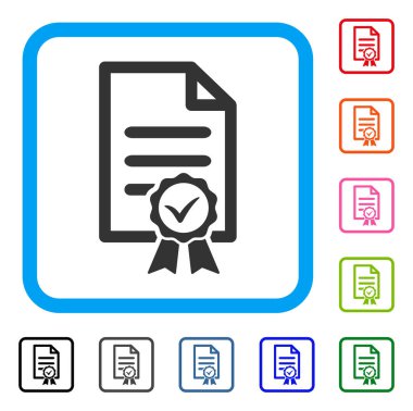 Sertifikalı çerçeveli simgesi