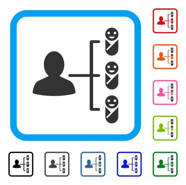 Çocuk bağlantıları simgesini çerçeveli