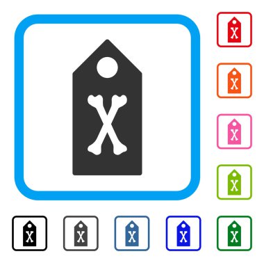 Ölü işareti simgesi çerçeveli