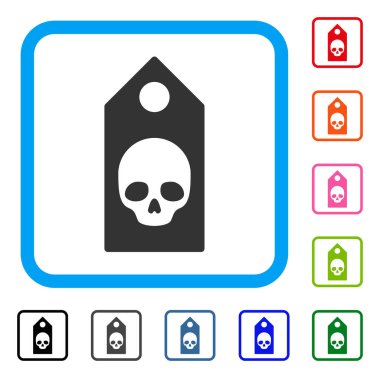 Ölüm kupon simgesi çerçeveli