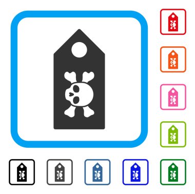 Ölüm etiketi simgesi çerçeveli