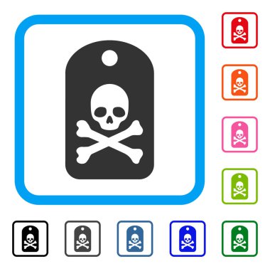 Ölüm etiket simge çerçeveli