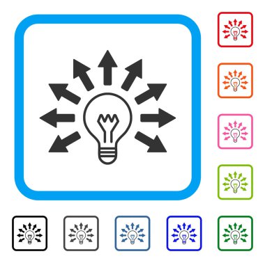 Simge elektrik ışık çerçeveli