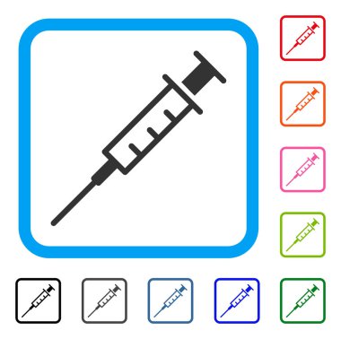 Boş şırınga simgesi çerçeveli