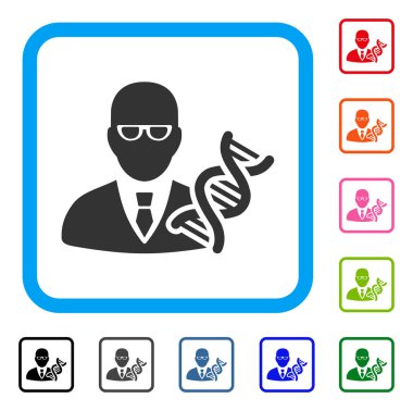 Genetik mühendisi simgesi çerçeveli