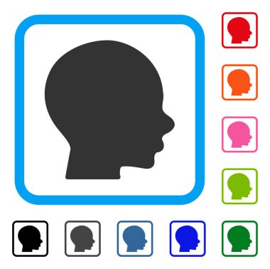 Kafa simgesi çerçeveli