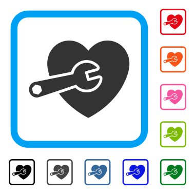 Kalp ameliyatı simgesi çerçeveli