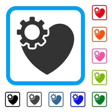 Kalp ameliyatı simgesi çerçeveli