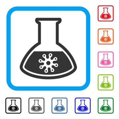 Enfeksiyon konteyner simgesi çerçeveli