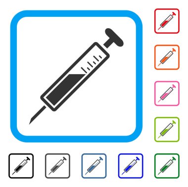 Enjeksiyon simgesi çerçeveli