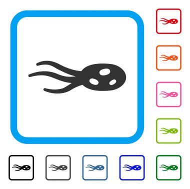 Mikroorganizma çerçeveli simgesi rahatsız