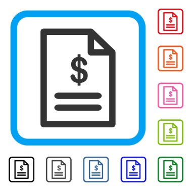 Fatura simgesi çerçeveli