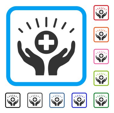 Tıbbi refah simgesi çerçeveli