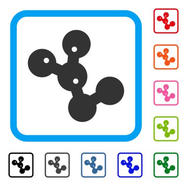 Mikrop kolonisi simgesi çerçeveli