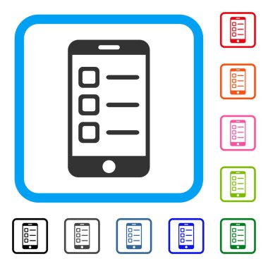 Mobil listesi simgesini çerçeveli