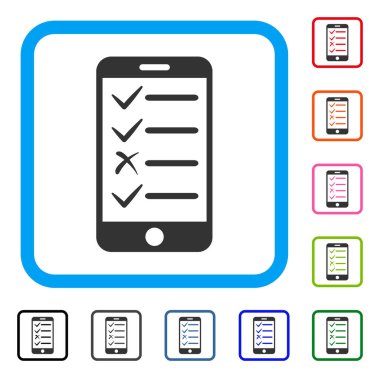 Mobil Test simgesi çerçeveli