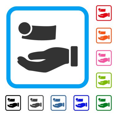 Para ödeme simgesi çerçeveli