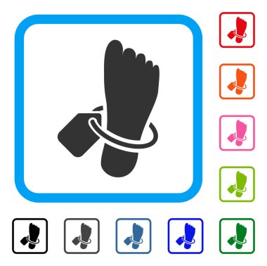 Morg etiketi simgesi çerçeveli