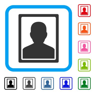 Hasta portre simgesi çerçeveli