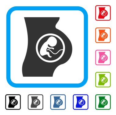 Hamile kadın simgesi çerçeveli