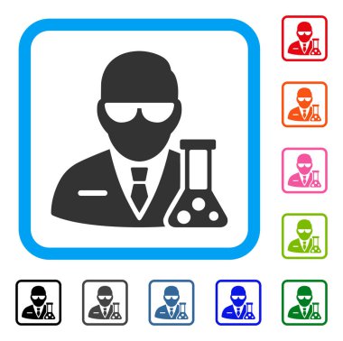 Bilim adamı simgesi çerçeveli