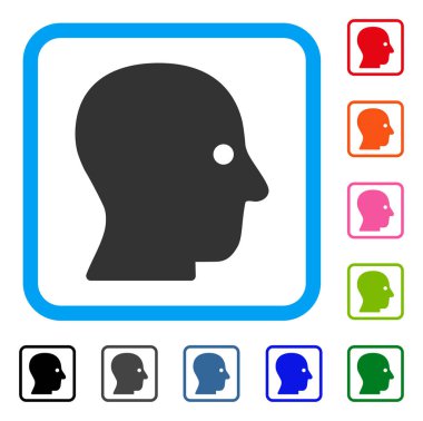 Sessiz kafa simgesi çerçeveli