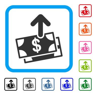 Para çerçeveli simgesi harcamak