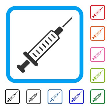 Şırınga simgesi çerçeveli