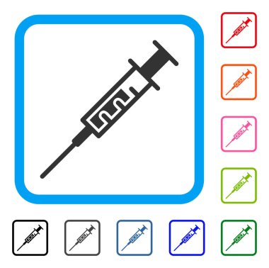 Şırınga simgesi çerçeveli