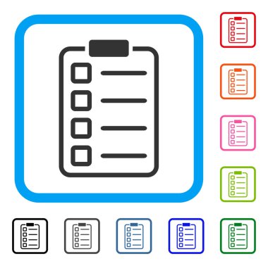 Sınama formu simgesi çerçeveli