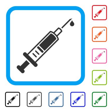 Aşı simgesi çerçeveli