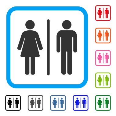 WC simgesi çerçeveli