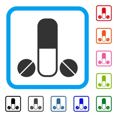 Erkek ilaç simgesi çerçeveli