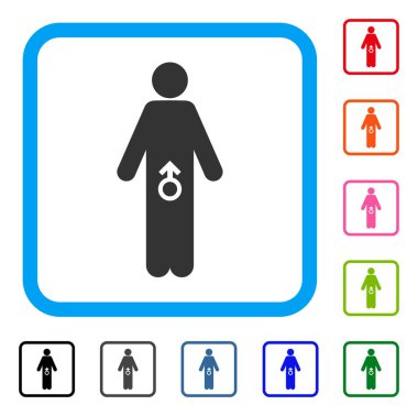 Erkek Potence simgesi çerçeveli