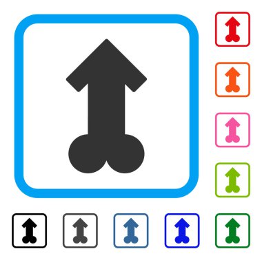 Erkek cinsel Potence simgesi çerçeveli