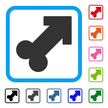 Erkek cinsel sembol simge çerçeveli