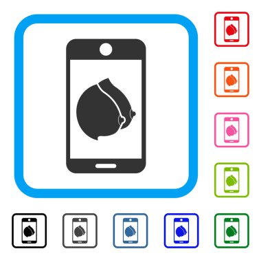 Mobil erotik memeler simgesi çerçeveli
