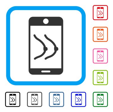 Mobil Erotics göğüsleri simgesi çerçeveli