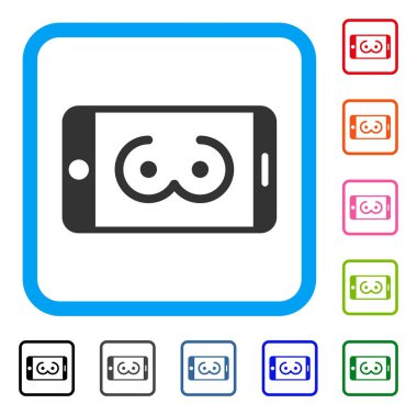 Mobil kadın Erotics simgesi çerçeveli