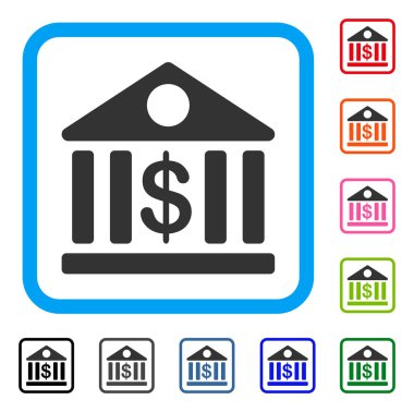 Banka Binası simgesi çerçeveli