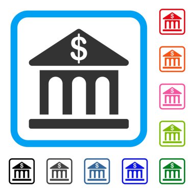 Banka Binası simgesi çerçeveli