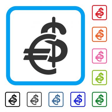 Para birimi simgesi çerçeveli