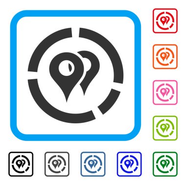 Geo diyagram simgesi çerçeveli