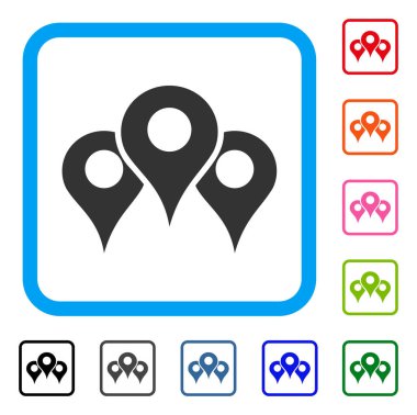 Simge konumları çerçeveli