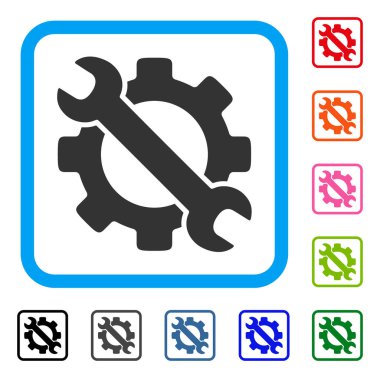 Hizmet araçları simge çerçeveli