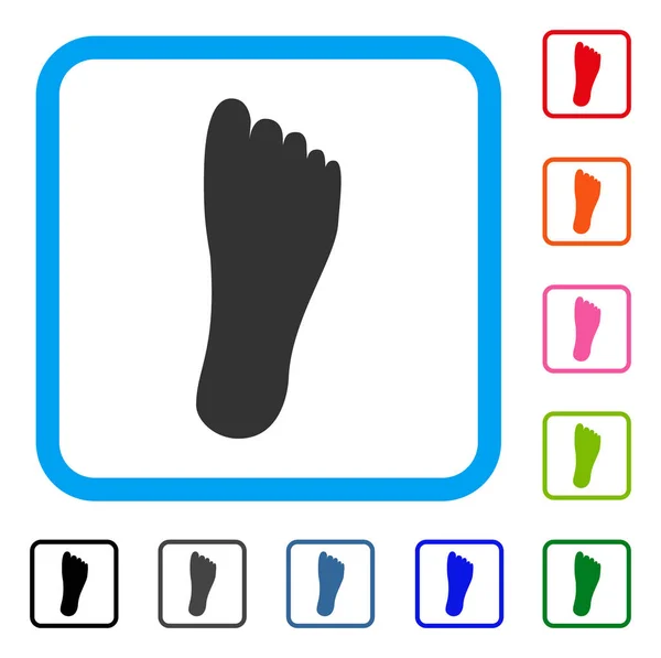 Foot Framed Icon — Stock Vector