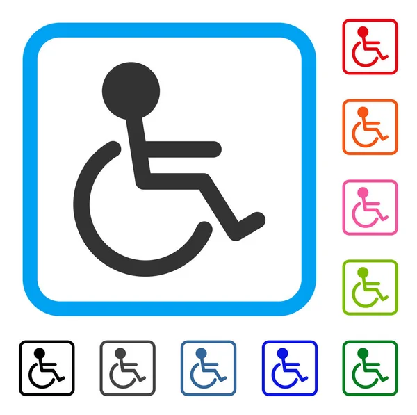 Gehandicapten ingelijst pictogram — Stockvector