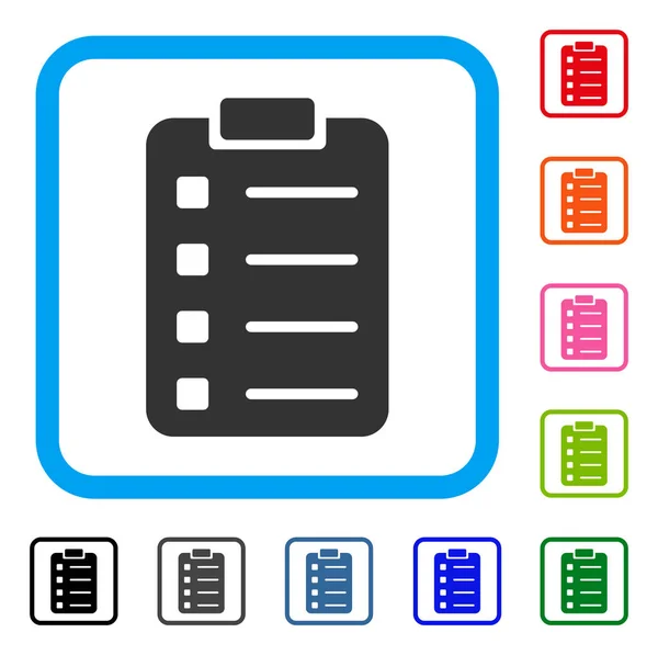 Pad formulier ingelijst pictogram — Stockvector